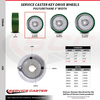 Service Caster 6" x 3" Poly Tread on Cast Iron Keyed Drive Wheel - 1-1/4" Bore - SCC-EZPUS630-114-KW-2SS